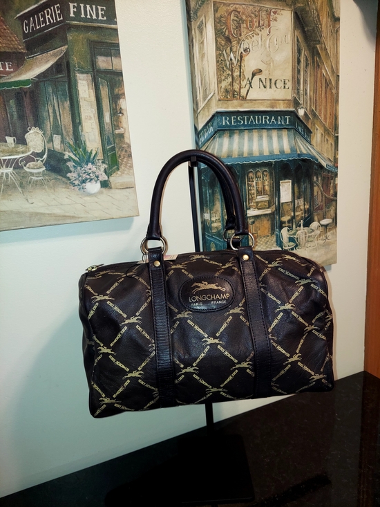 Longchamp Handbags - Vintage Longchamp Brown Nappa Leather Boston Style Duffle Bag. VGVC!